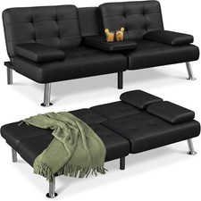 Sofa Bed Folding Futon Set Convertible Recliner Lounge Removable Armrests Living Room & Lounge Set price