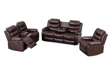 Hybition PU Leather Multi Functional Sofa Set Reclining Living Room Set Brown Living Room & Lounge Set price