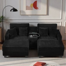 82.6" Oversized Chaise Lounge Chair Sofa with Storage &USB, Cup Holder & Ottoman Living Room & Lounge Set price