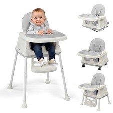 6-in-1 Baby High Chair, Portable Highchair with Removable Dual-Layer Tray High Chair price