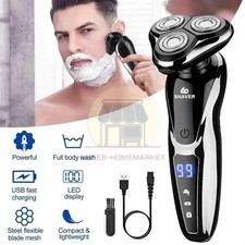 Electric Shaver Beard Shaving Men Wet/Dry Trimmer Rotary Razor USB Rechargeable Shavers price