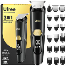 Ufree 3-In-1 Beard Trimmer for Men, IPX6 Waterproof Electric Razor Shaver, Hair Shavers price