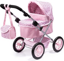 Trendy Baby Doll Pram Stroller with Accessories, Pink Animal Print, Adjustable H Baby Stroller-Pram Accessory price