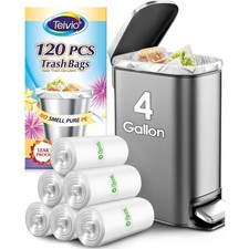 Small 4 Gallon Trash Bags 120 Count, Garbage Bin Liners for Bathroom Home Office Office Trash Bin price