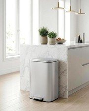 Modern Stainless Steel Trash Bin with Step-On Pedal & Removable Liner,1.2–13 Gal Office Trash Bin price