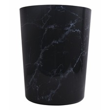 Office Trash Can 5 Gallon Marble Plastic Garbage Bin Modern Black Lightweight Office Trash Bin price