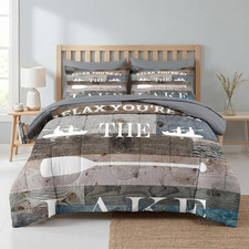 Vintage Camper Comforter Set, 7 Pcs Queen Size Bedding for Kids & Adults Bedroom Textiles & Dowry Set price