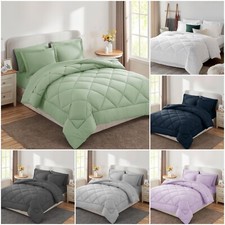 7 Piece Comforter Set Bed in a Bag All Season Reversible Bedding Sets Queen Gray Bedroom Textiles & Dowry Set price