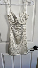 Windsor White Rhinestone Corset Bustier Dress Spaghetti Strap Underwired S Bustier price