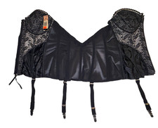 Lady Marlene Black Corset Bustier W/Garter Straps Size 38D--Vintage with tags Bustier price