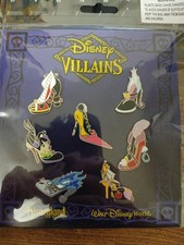 Disney Villains High Heeled Shoes Pin Set - New and Unopened High-Heeled Shoes price