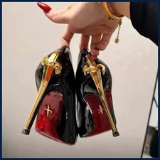 2026 Early Spring New High Heels Women's Fine Heels Pointed Metal Swords Sexy High-Heeled Shoes price