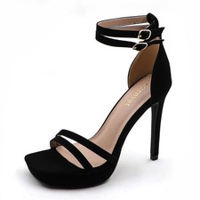 Women's Double Ankle Strap High Heel Sandal Stiletto Platform Dress Shoes High-Heeled Shoes price