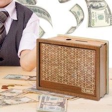 Wooden Money Bank With Counter Money Piggy Bank $10000 Saving Challenge Save Box Piggy Bank price