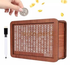 $10000 Wooden Money Bank With Counter Money Piggy Bank Saving Challenge Save Box Piggy Bank price