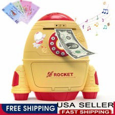 Electronic Piggy Bank W/ Password Fingerprint Children's Rocket Piggy Bank Toy Piggy Bank price