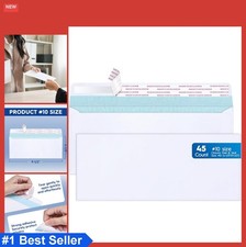 #10 Security Envelopes 45 Count Self Seal Letter Size 4 1/8 x 9 1/2 White Envelope price