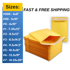 All Sizes 1-500 Kraft Bubble Mailers Padded Envelopes Shipping Mailing Bags Envelope price