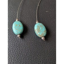 Turquoise Drop Earrings Womens Jewelry Silver Earrings price