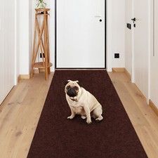 Brown Long Hall Runner | Hardwearing Foyer Runner Mat | Non Slip Office Runners Runner price