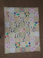 38" X 48" homemade patchwork crib comforter hand-knotted (baby quilt) #2 Baby Quilt price