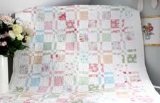 New Handmade Baby Girl Quilt ~ Disappearing 4 Patch Baby Quilt price