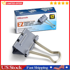 EZ Binder Clips Medium Metal Paper Clips Durable Organizer Office Supply 12ct US Paper Clips price
