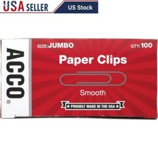 Jumbo Smooth Paper Clips 100 Count Zinc Coated Corrosion Resistant Clips New Paper Clips price