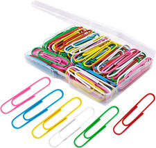 Paper Clips, 100Pcs 2 Inch Large Paper Clips, Assorted Colored Coated Jumbo Pape Paper Clips price