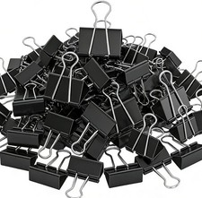 200 Count Binder Clips Assorted Sizes, 4 Sizes Large, Medium, Small, Mini, Metal Paper Clips price
