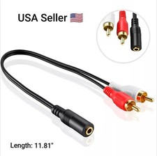 3.5mm Female to 2 RCA Male Audio Adapter Cable Stereo AUX Y Splitter RCA Cable price