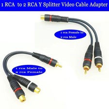 RCA 1 Female to 2 Male RCA 1 Male to 2 Female Audio Y-Converter Splitter Adapter RCA Cable price