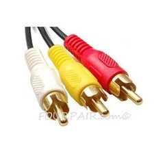 6ft 3-RCA Red White Yellow Composite Stereo Audio Video AV Cable Cord VCR DVD RCA Cable price