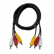 SatelliteSale AV Male to Male 3 RCA Audio Video Composite Cable Black (6 feet) RCA Cable price