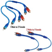 4x RCA Y Splitter Audio Jack Cable Adapter 1 Female to 2 Male - 1Male to 2Female RCA Cable price
