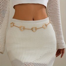 Women's Fashion Face Crescent Heart Waist Chain Alloy Sunflower Chain Body Chain Body Chain price