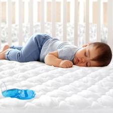 Waterproof Crib Mattress Protector 52"x28" Quilted Fitted Noiseless Pad Cover Baby Mattress Protector price