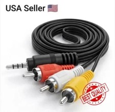 3.5mm to 3 RCA AV Cable 1M Male Aux to Video Audio Adapter Cord for TV DVD ST Video Cable price