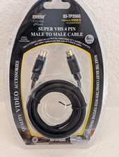 S-Video 4-Pin Male-to-Male 6ft Gold-Plated S Cable. DVD VCR TV DVR. Video Cable price