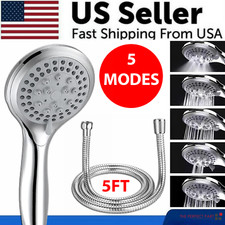 High Pressure Shower Head 5 Settings Handheld Shower Heads Spray With 5 FT Hose Shower Set price