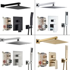 Shower Faucet Set w/Mixer Valve Kit Rainfall Shower Head Combo System Wall Mount Shower Set price