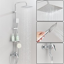 Wall Mounted 8" Rainfall Shower System Shower Faucet Mixer Shower Tap Combo Set Shower Set price
