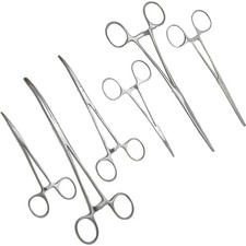 Hemostat Set 6 Stainless Steel Pliers for Medical, Hobby, Electronics, Fishing Hobby Electronics price