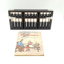 Vintage Chinese Wooden Abacus With Instruction Manual 13 Rows 91 Beads Abacus price