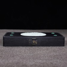 Chinese Natural Ebony Inlaid Jade bead Hand-carved Exquisite Abacus Box 7402 Abacus price