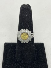 Swarovski Clear & Yellow Crystal Stackable Rings Size 6.5 Swarovski Ring price