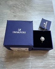 Swarovski Ring White Crystal Rhodium Plated Size 5 EU 50 w/ Box #5412024 Swarovski Ring price