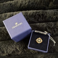 Swarovski Yellow Gold Plated Crystal Band Ring Size 6 w/ Original Box Swarovski Ring price
