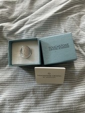 Touchstone Crystal by Swarovski Bling  Ring Silver Tone Pavé Size 8 statement Swarovski Ring price