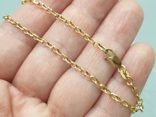Unoaerre 9ct Yellow Gold Bracelet Heavy 2.5mm Diamond Cut Chain 2.44g 7.5" Diamond Bracelet price